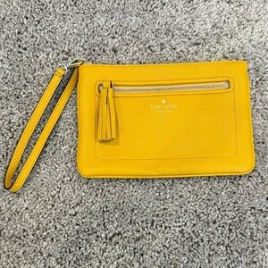 Kate Spade Mustard Yellow Wristlet Clutch